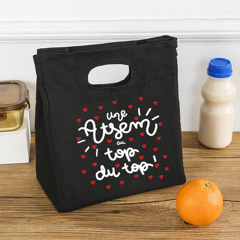 Une Super Atsem Toi Ne S'oublie Jamais Comme Print Lunch Bag Summer Jiuce Ice Cooler Bag Picnic Insulated Thermal Bag Astem Gift