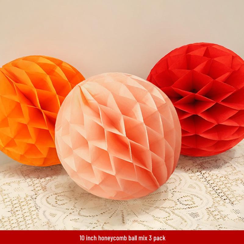 First Birthday Honeycomb Ball Lantern Decoration - Baby Party Photo Props & Backdrop