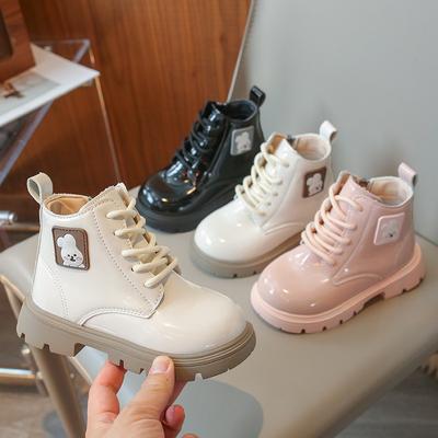 Herbst und Winter Kinder Martin Stiefel Jungen und Mädchen Mode Rutschfeste Elastische Weiche Sohle Mode Mid-Calf Stiefel Britischen Stil