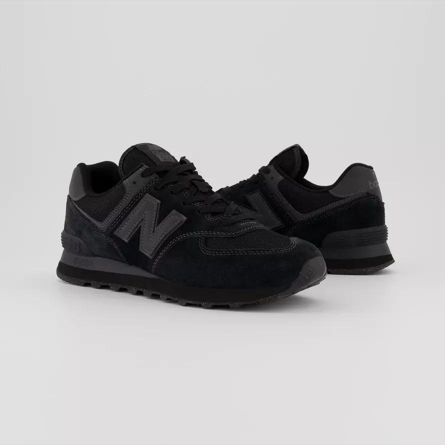 Men's New Balance 574 ENCAP Sneakers Black Suede Sports Shoes (ML574EVE) 40.5