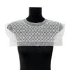Girl Hollow Mesh Collar With Artificial Pearls And Rhinestone Decor Gift For
