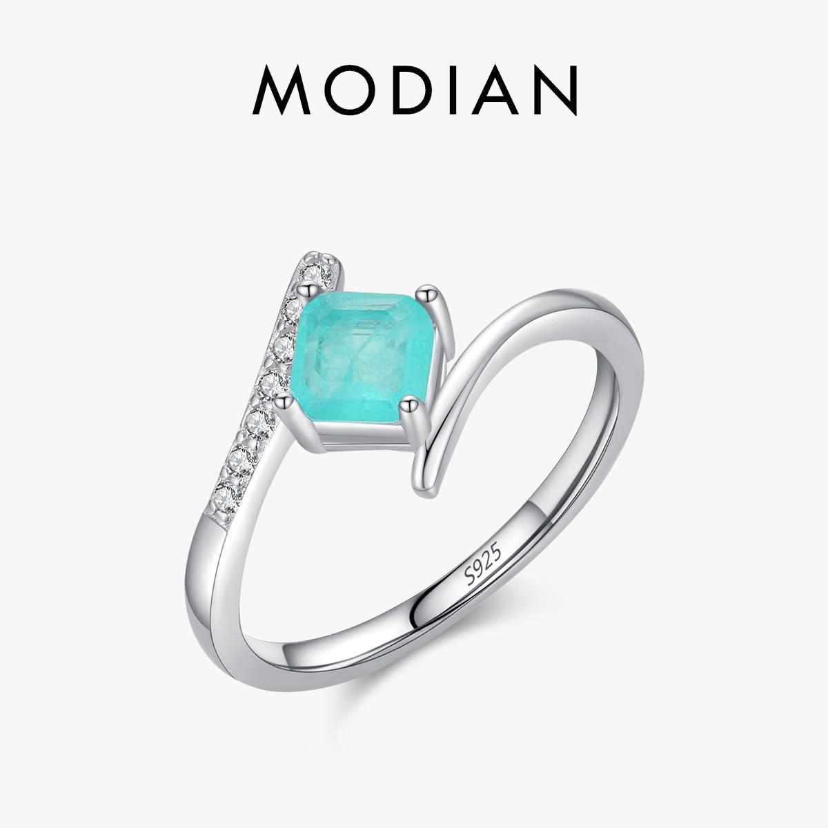 

Genuine 925 Sterling Silver High-Class Paraiba Tourmaline Finger Ring For Women Engagement Eternity Band Fine Jewelry 5