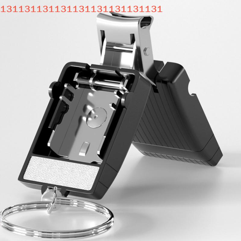 Stainless Steel Mini Folding Nail Clipper With Key Ring Handle Rotary Nail Clipper Nail Accessories And Tools Small Scissors