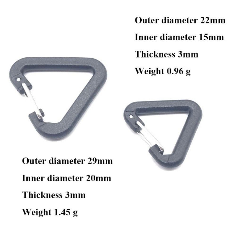 High Quality Triangle Carabiner Plastic 15/20mm Outdoor Snap Clip Tool Accessories Outdoor Tool