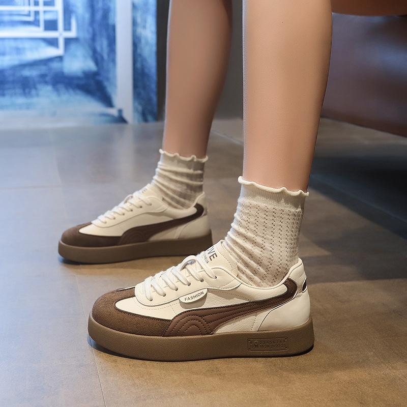 

Autumn board shoes women s new versatile flat-bottomed student sports women s shoes casual breathable little white shoes women 40 коричневый