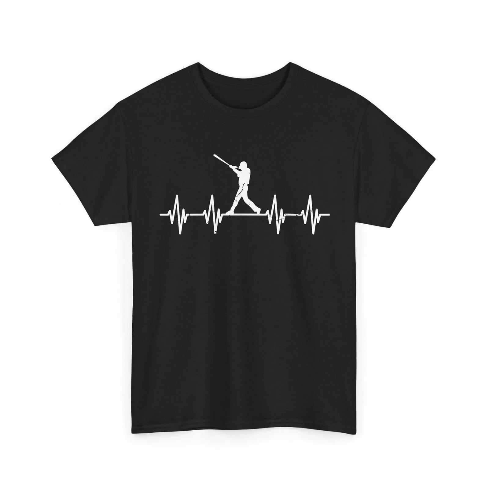 Baseball T shirt, Baseball Player Heartbeat Baseball Sports Fan Women Men Shirt M