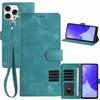 For iPhone 7-17 Wallet Style Frosted Leather Phone Case, Multi-Card Slots & Stand, Shockproof Protective Cover (8 Colors)