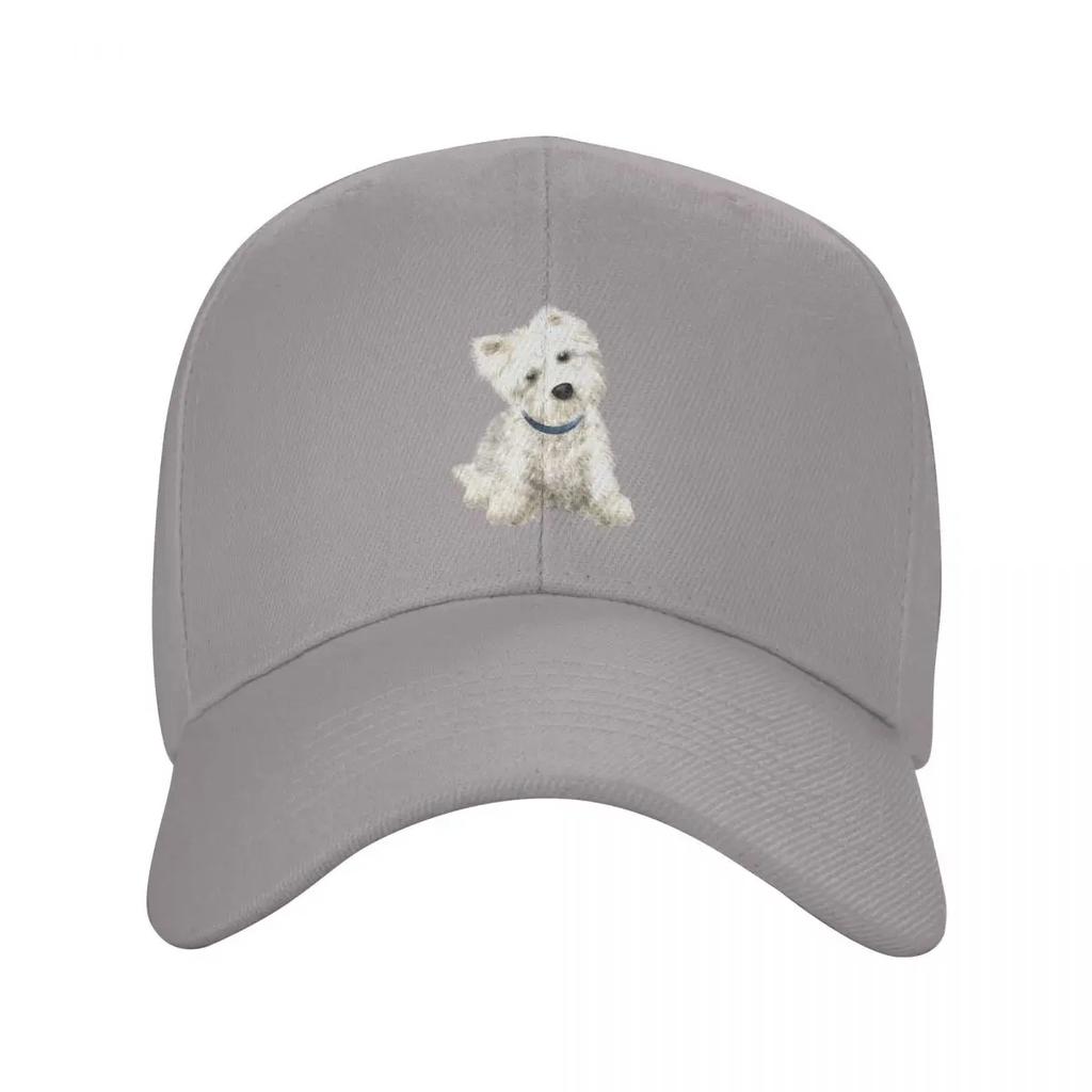 Vlastní Baseballová Čepice West Highland White Terrier Dámská Nastavitelná Život Je Lepší S Westíkem Kšiltovka Streetwear Snapback Čepice
