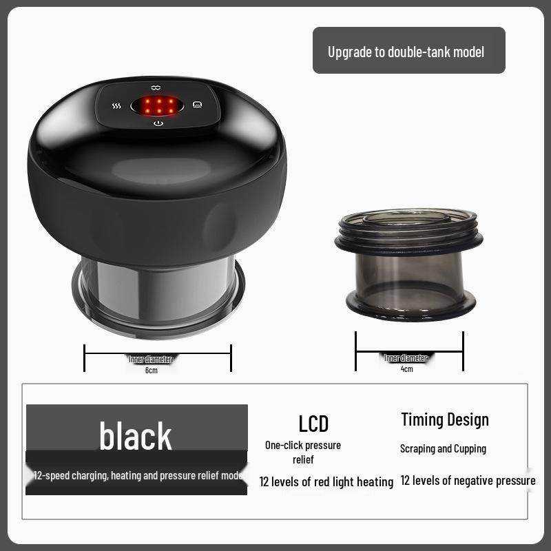 Smart Cupping and Guasha Electric Massager with Adjustable Suction and Heating