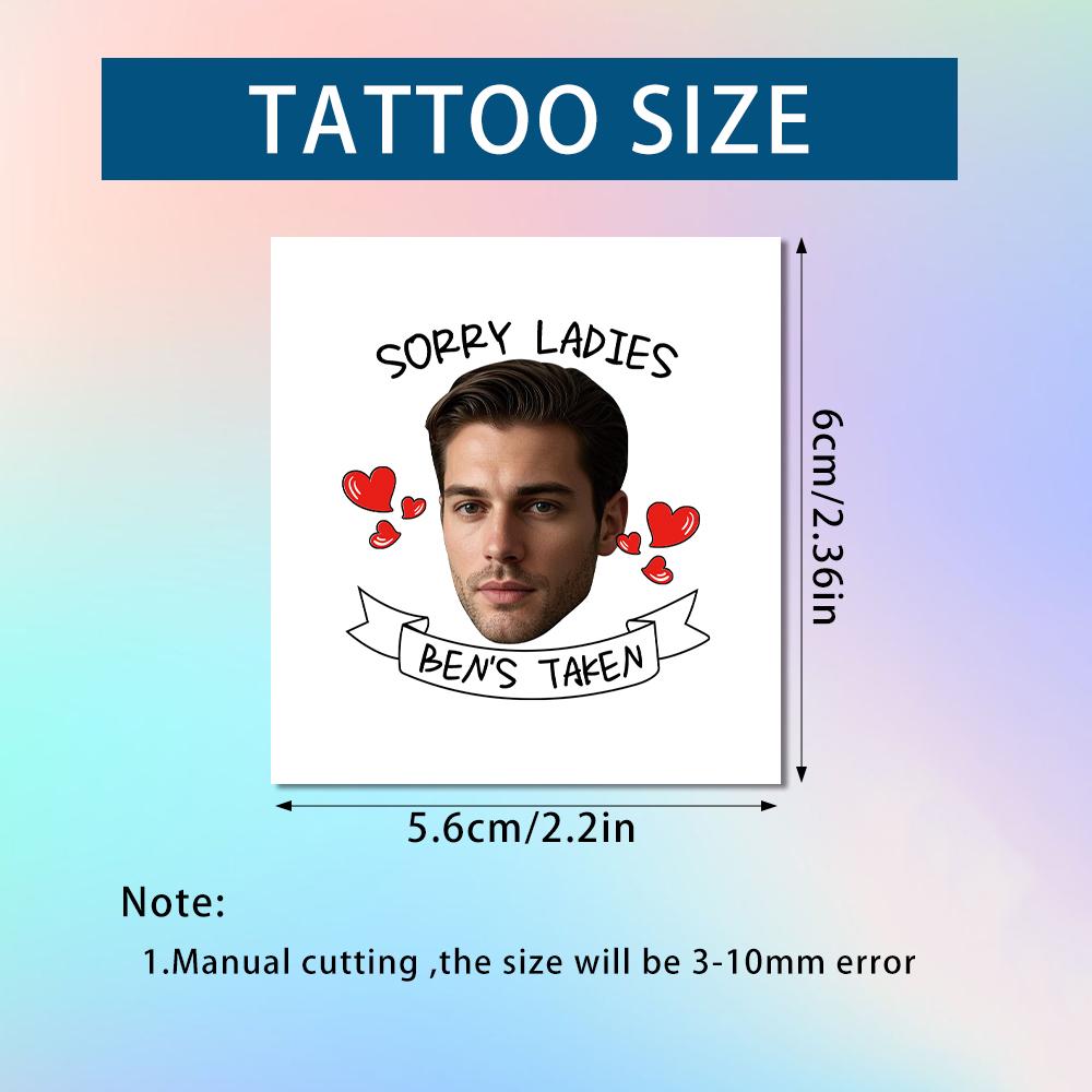 

15pcs Custom Bachelorette Groom Face temporary tattoos stickers Personalized photo and name tattoos for Wedding Party Decoration