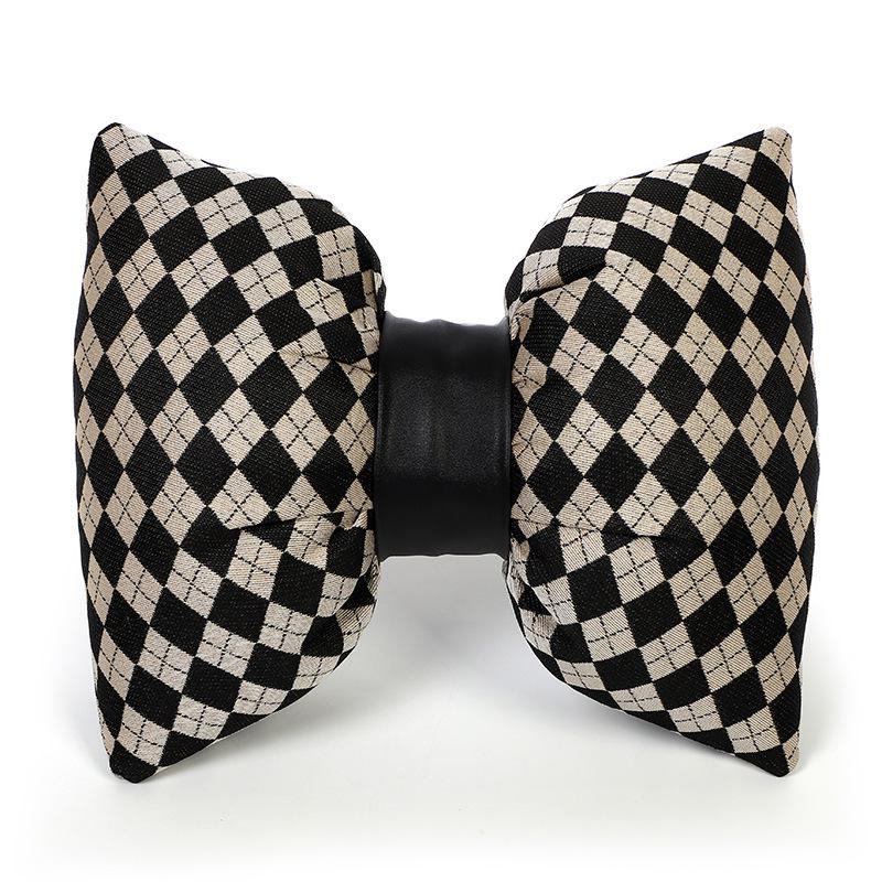 Universal Car Seat Cushion with Jacquard Knitted Diamond Grid - Anti-Slip, Fashionable Car Interior Accessory