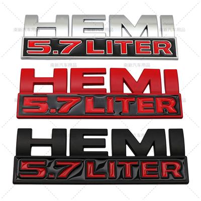 1 pièce Insigne Métal Hemi 5.7 Litres Emblème Autocollant Coffre Arrière Autocollants Voiture Pour Charger Dart Durango Caliber Journey Accessoires
