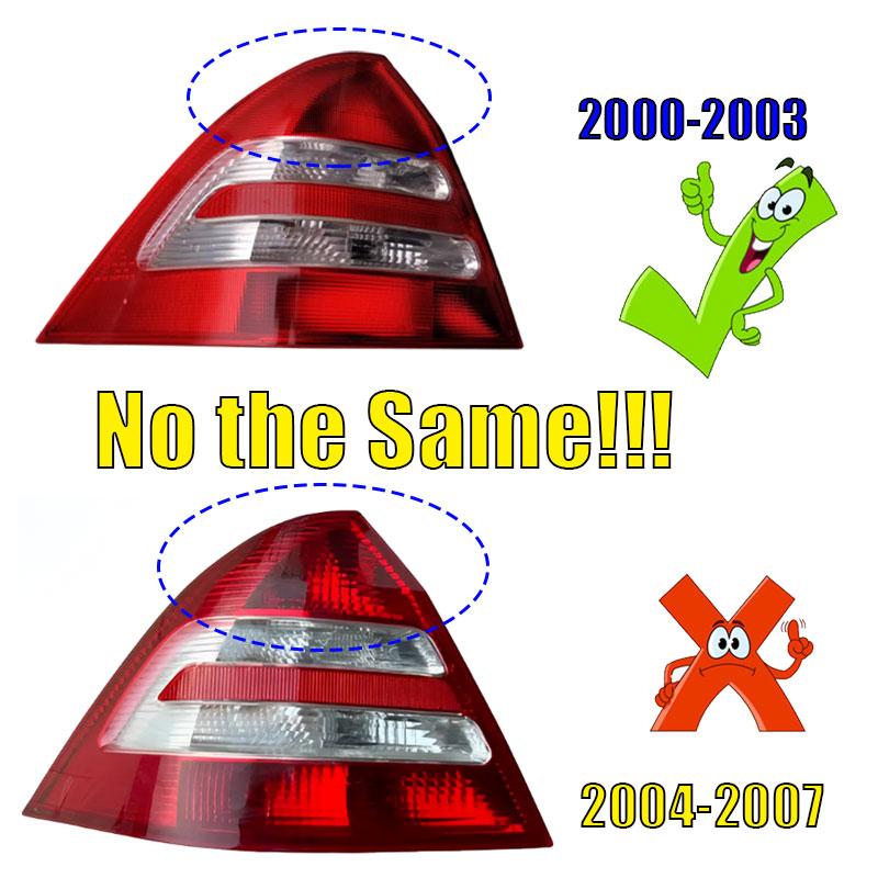 Car Taillight For Mercedes Benz W203 C-class 2000-2003 C180 C200 C230 C240 C280 C300 C320 Rear Tail Light Housing Without Bulb
