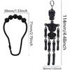 Skeleton Shower Curtain Hooks Halloween Decorative Home Bathroom Set of 12 Rustproof Stainless Steel Shower Curtain Rings Gothic Skull Decor Bath