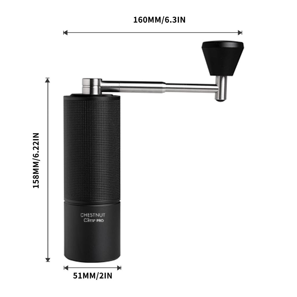 TIMEMORE C3 ESP Pro Coffee Mill Manual Espresso Time More 25g Capacity with CNC Stainless Steel Conical Burr, Internal Adjustable Settings, Double