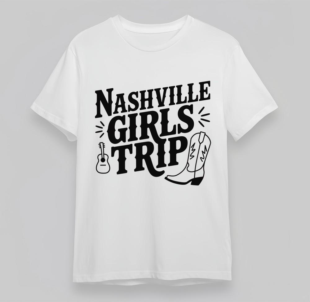 

Women s Oversize T-shirt With Nashville Nights Squad Graphic White Cotton Top S