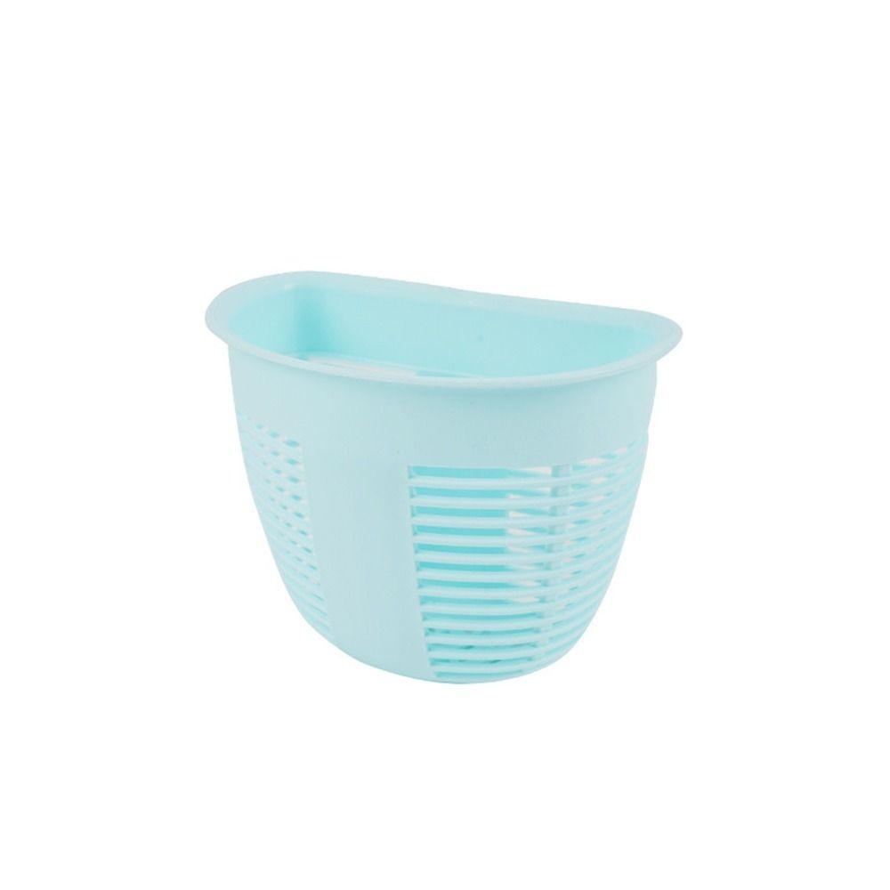 Hollow Wall Mounted Storage Basket Punching-free Sundry Storage Basket Small Drain Basket  Bedroom