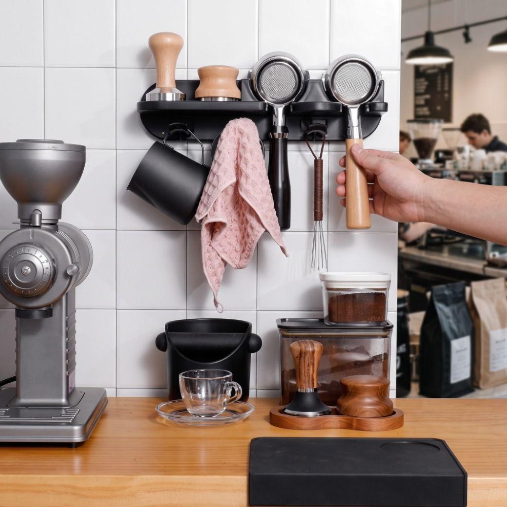 Wall Mounted Coffee Appliance Holder 51/54/58 mm Coffee Bar Organizer Home Kitchen