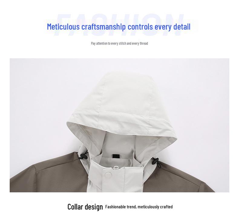 Unisex Windproof Waterproof Hooded Jacket for Outdoor Mountaineering