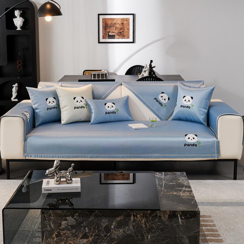 Ice Silk Sofa Mat Cushion Summer  New High-End Seat Cushion Non-Slip Sofa Cover Summer Cover Cloth Towel