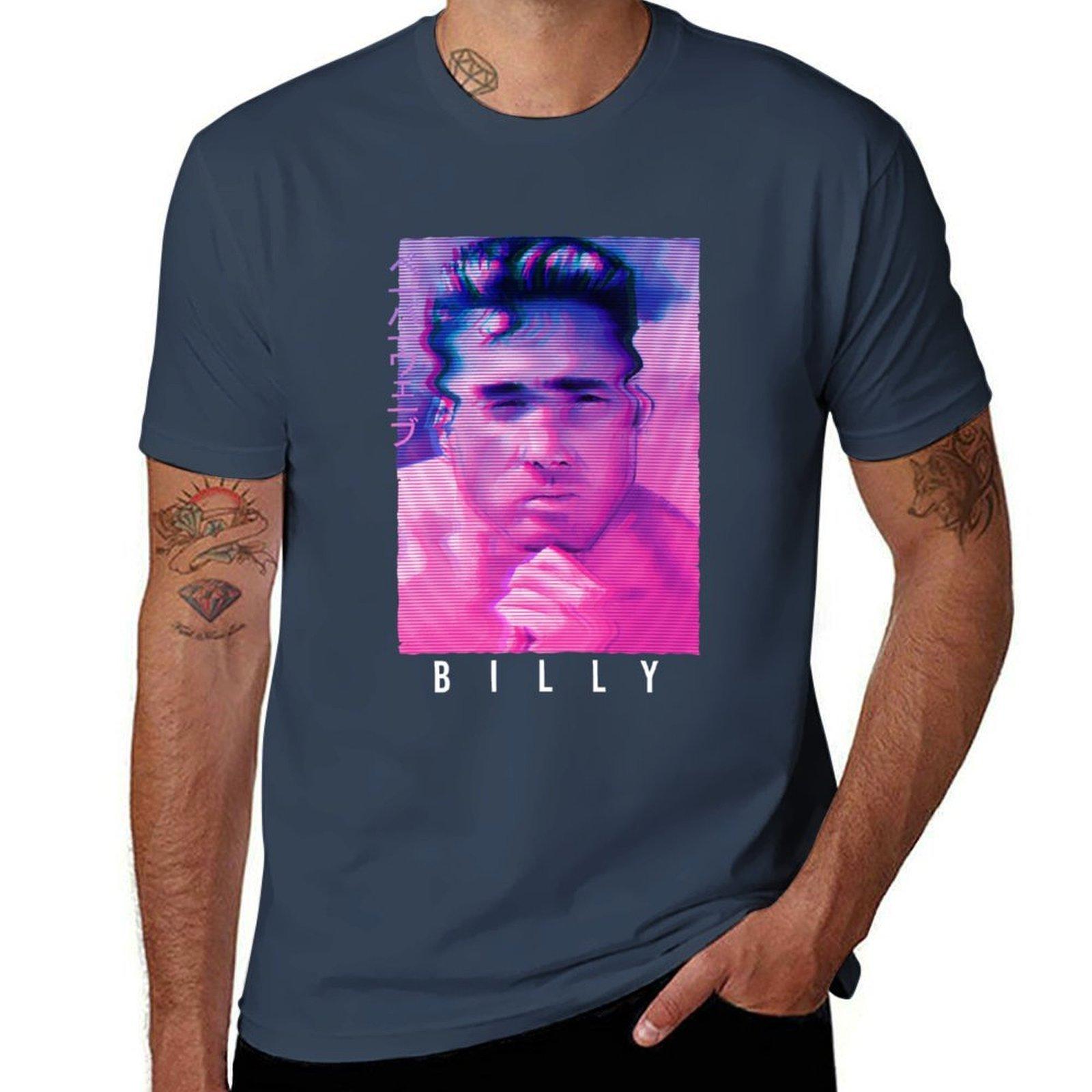 Vaporwave Billy Gachimuchi Herrington TShirt Basic Plain Short Sleeve Crew Neck Tee S