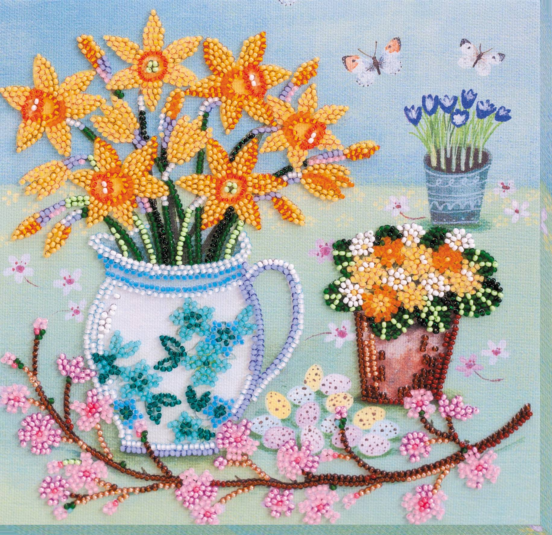 

Набір-міді для вишивання бісером на натуральному художньому холсті April morning 200x200mm