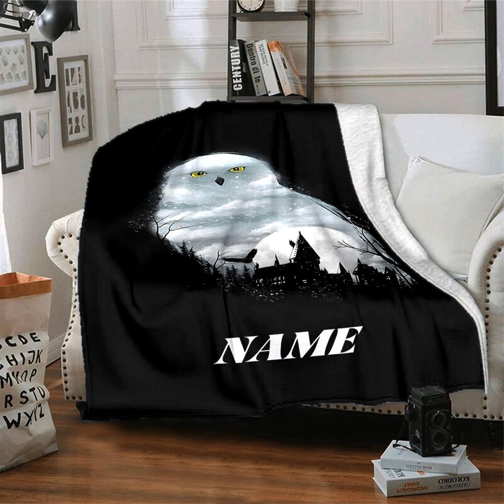 Custom Name "Harry Potter's Magical Journey" blanket for Couch & Bed, Plush Cozy Fuzzy Blanket Super Soft & Warm Blankets for Fall and Winter. 090898