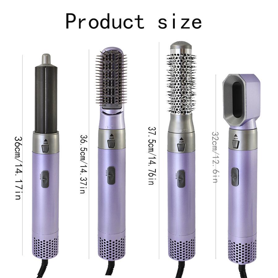 Spazzola ad Aria Calda Multifunzione 5 in 1: Arricciacapelli, Asciugacapelli, Pettine per Styling e Piastra per Capelli