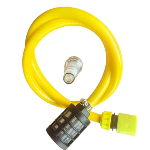 YUET 15M Pine Suction Hose with Quick Coupling and Filter for Kärcher K2, K3, K4, K5, K6, K7 Series and Bosch AQT Series Pressure Washers, PVC 3-Ply H