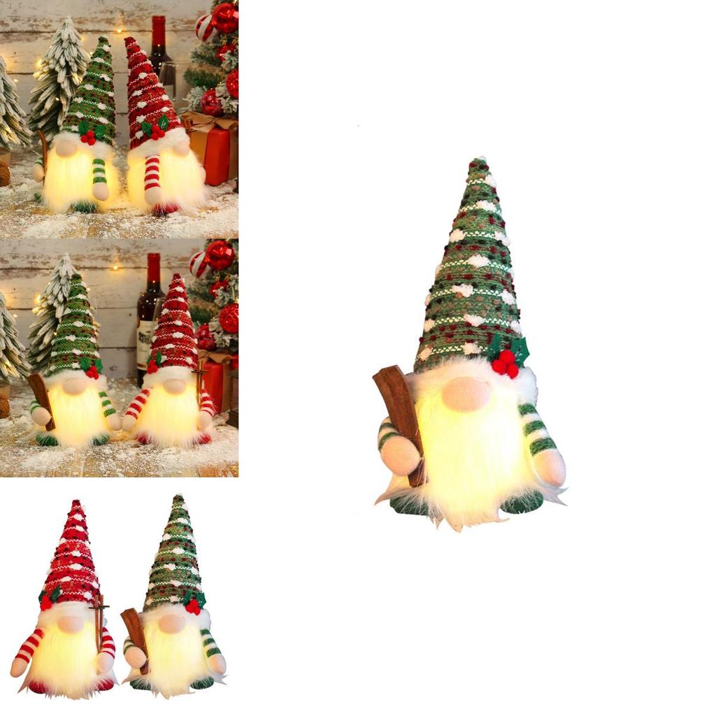 Rudolph Christmas Light Up Sled Plush Toy With Long Beard For Holiday Decor