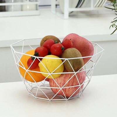 Iron Fruit Basket Simple Fruit Basin Multi-Size Iron Snack Bread Vegetable Storage Bowls Kitchen Eggs Dessert Holder Organizer