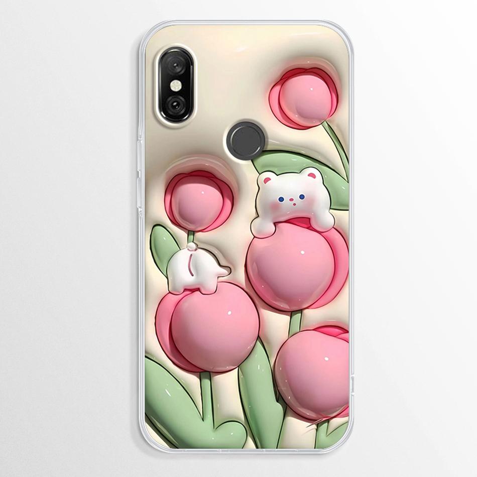 Funda para Xiaomi Redmi Note 6 Pro Mármol Transparente Suave TPU Cubierta Trasera Para Xiaomi Redmi Note 6 Note6 Pro Funda de Silicona Parachoques Fundas