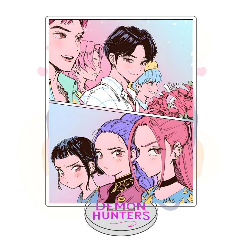 Dämonenjäger Huntrix K-Pop Saja Boys Acrylständer Modelle Desktop Ornamente Rumi Zoey Mira Verkaufte Meine Seele Dekorationen Fans Geschenke