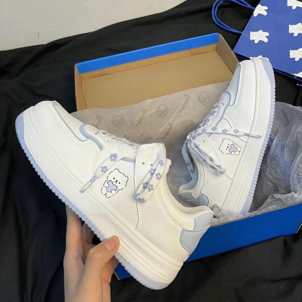 

Однотонные белые туфли весна и осень новые женские повседневные белые туфли с круглым носком на плоской подошве студенческие белые туфли 40