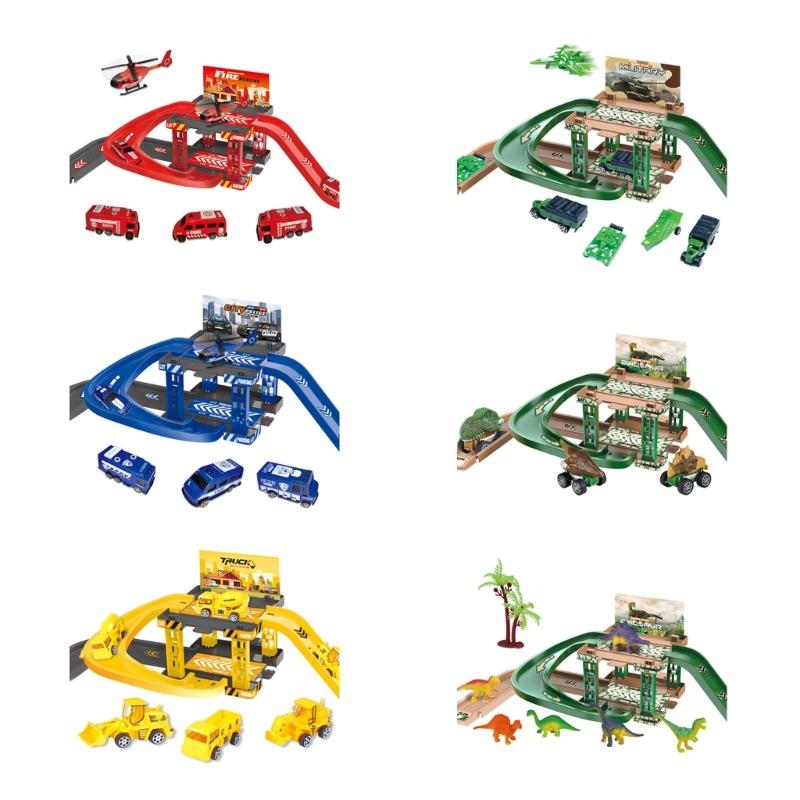 Children Track Parking Lot Toy Automobile Building Indoor Racing Rail Car Multilayer Car Park Toy for Kids Boy Gifts