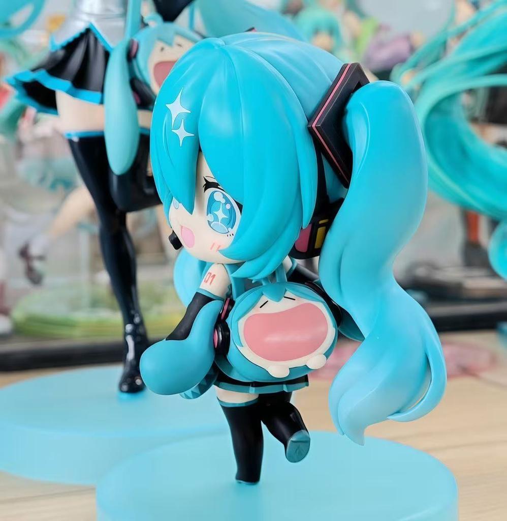 Hatsune Miku Chibi Figure Uwa Series Soft Fluffy Smile Ita Bag Style Anime Peripheral Collectible Vocaloid Cute Girl In Stock