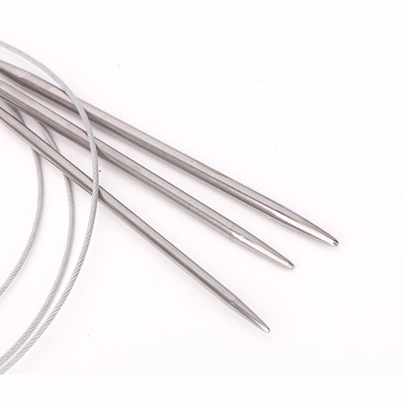 Stainless Steel Circular Knitting Needle Set for Wool Sweaters