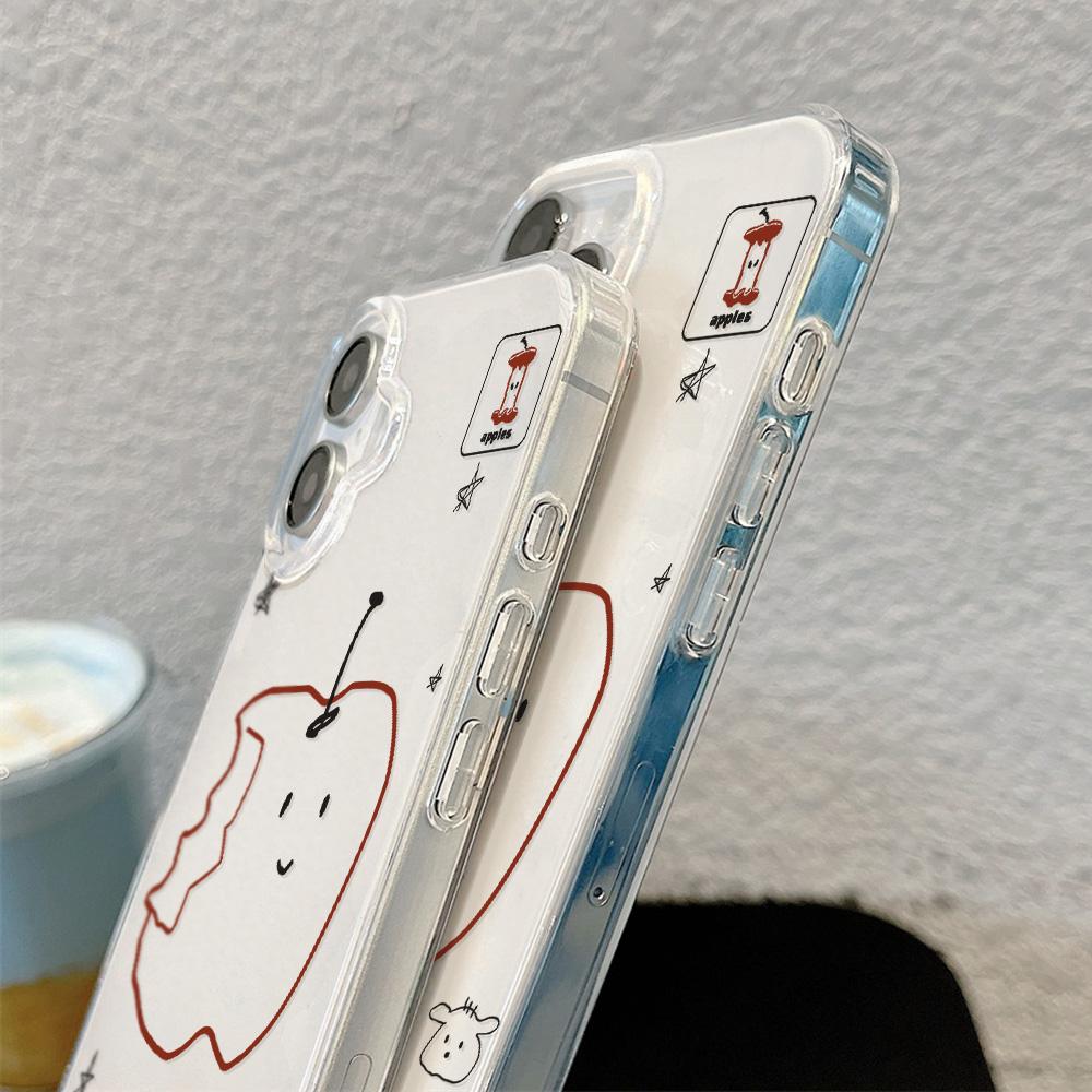 Painted Phone Case for iPhone 12 13 15 16 iPhone 16 12 13 14 15 Pro  14 15 16 Pro Max Coverage Shockproof Anti-Fingerprint Fresh Style Protective Case