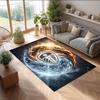 Tappeto in Velluto di Cristallo con Stampa del Leeds United Football, Comodo Assorbente d'Acqua Antiscivolo Tappeto per Pavimenti Interni