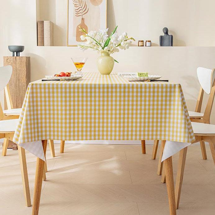 Vattentät Oljebeständig PVC-duk Bordskydd Dekorativ Matsalsbordsöverdrag för Hemmet Lättskött Tvättbar Bordsmatta