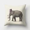 1 Pcs Cartoon Elephants Print Throw Pillow Cover Cushion Case Home Decoration