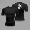 Men Compression Summer 2in1 Shirt Bleach Graphic Sports Running Quick Drying Gym T-shirt Fitness Sweatshirt Elastic Top T-shirt
