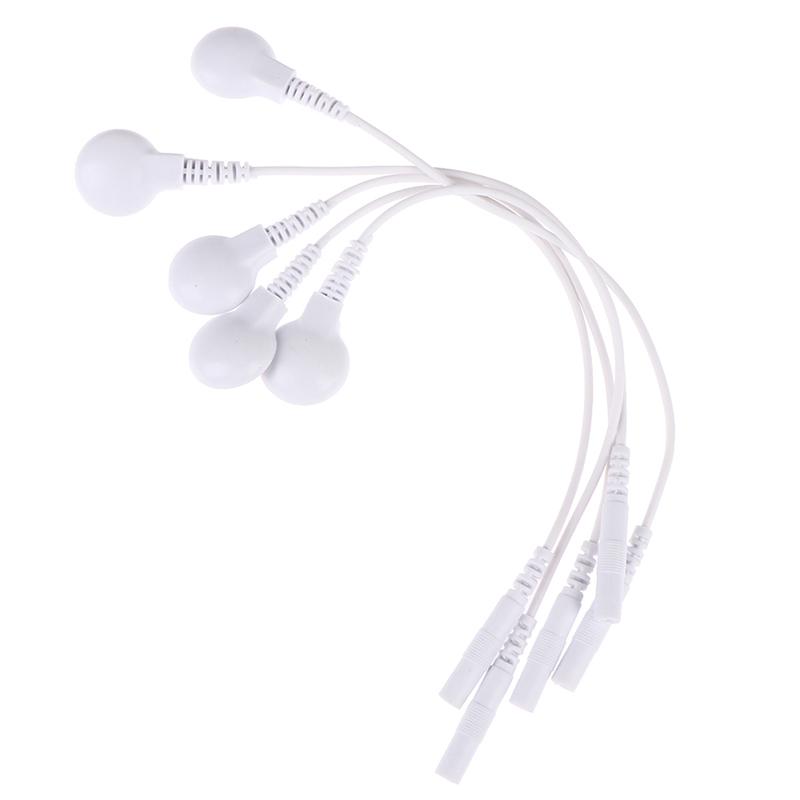5Pcs 3.5Mm Plug Massager Machine Adapter Tieline Short Cables Electrode Wires