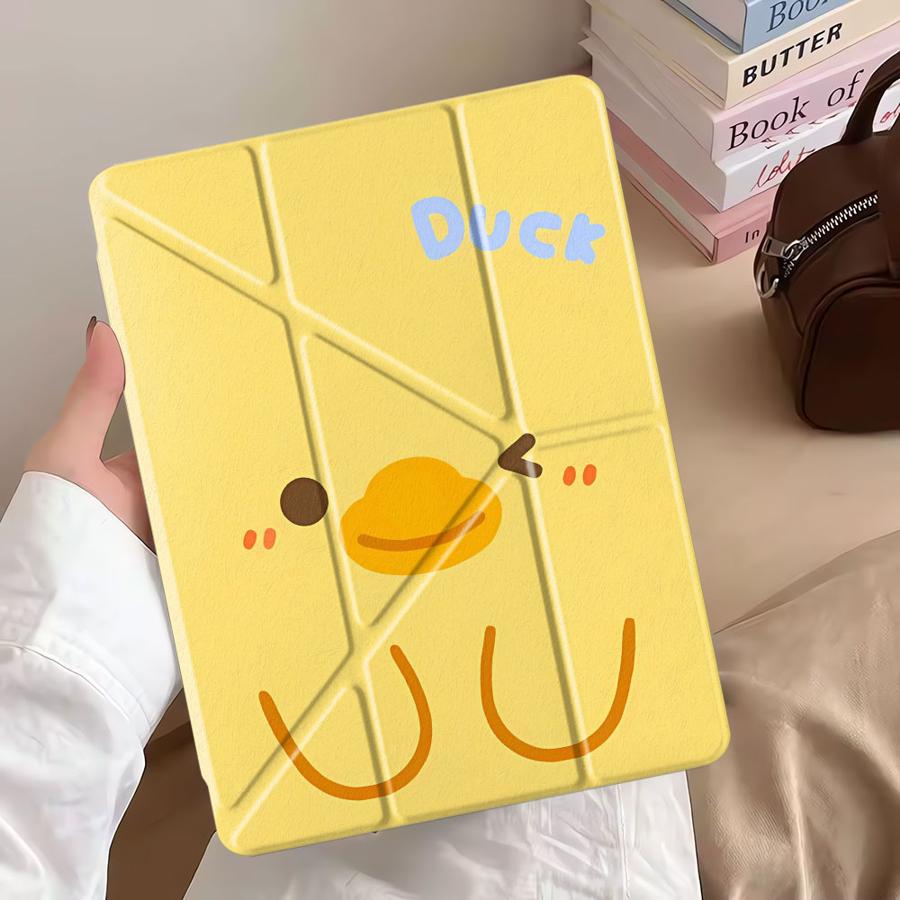 Holder Cover Tablet Case For iPad Air 4 5 M3 M2 1 2 M4 11inch Mini 6 7 Pro 2025 Pro 11th 10th 9th 8th 7th 12.9inch Yellow