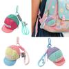 Mesh Fabric Organiser Bag With Dopamine Color Multifunctional For Small Items Storage Travel Carry Easy Cleaning
