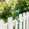 Shrub Decorative Figurine Resin Hummingbird Figurine, Clip?on Bird Statue for Fence, Flower Pot Tree Miniature Wildlife Decor Branch, Realistic