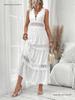 2026 European Summer Women's Lace V-Neck Sleeveless Dress