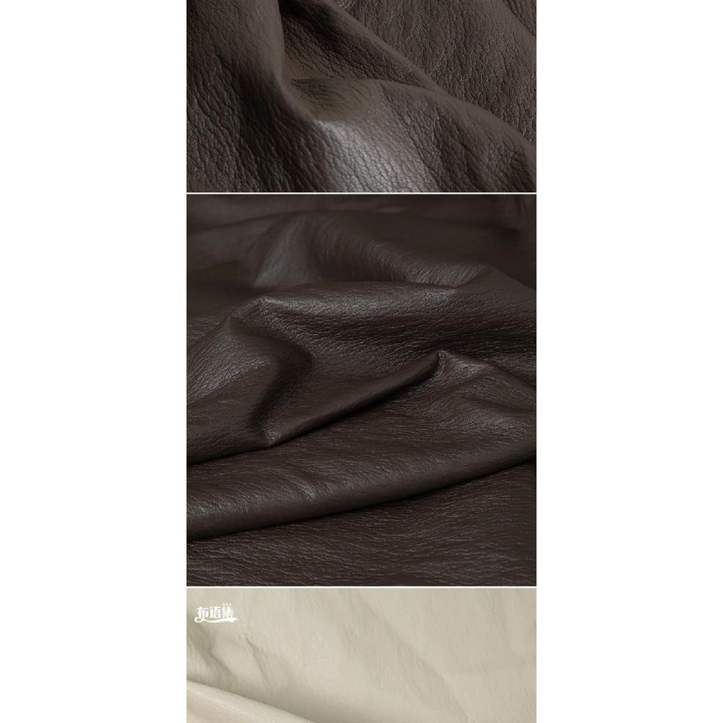 Artificial PU Soft Leather Fabric for Non Elastic DIY Sewing Decorative Bag Clothing Fashion Pants Designer Cloth Material