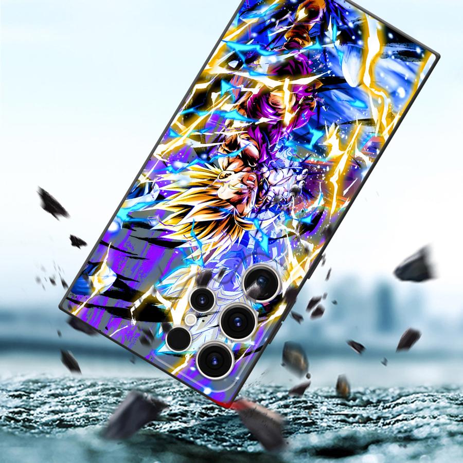 Soft Shell Case for Samsung Galaxy S25 Ultra S21 S24Ultra S23 FE S20 FE S24 S22 Plus S21+ Dragon Ball Saiyan Son Gohan