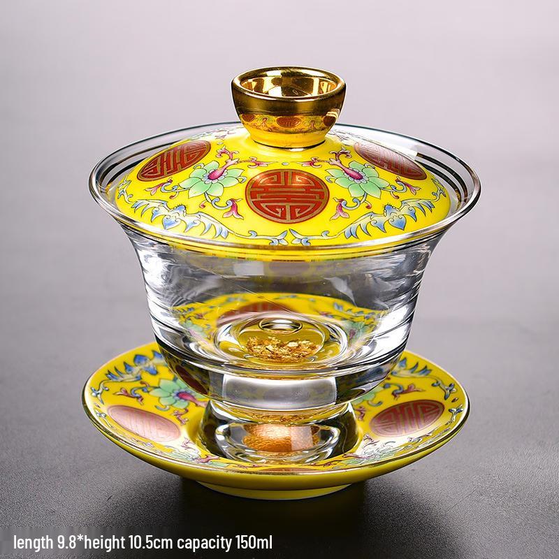 Xumu Xuan Enamel Glass Gaiwan Teacup